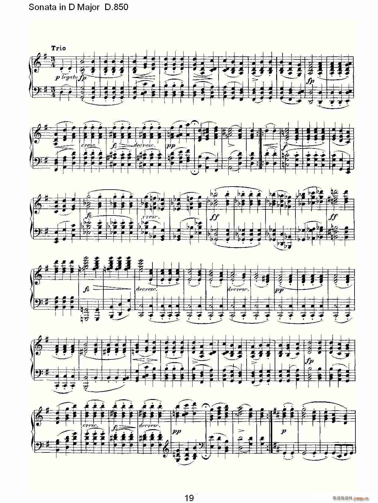 Sonata in D Major D.850(ʮ�ּ�����)19