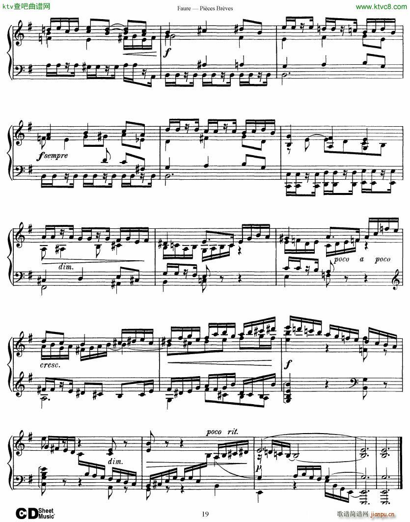 Faure 8 Pieces Breves Op 84(����V)19