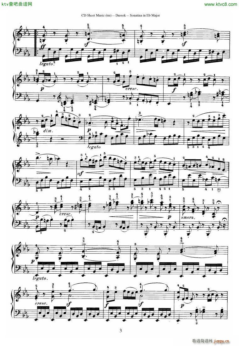 Dussek Sonatina in G Major(����V)32