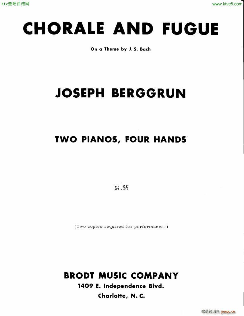 Berggrun Chorale and Fugue Theme by JS Bach(����V)1