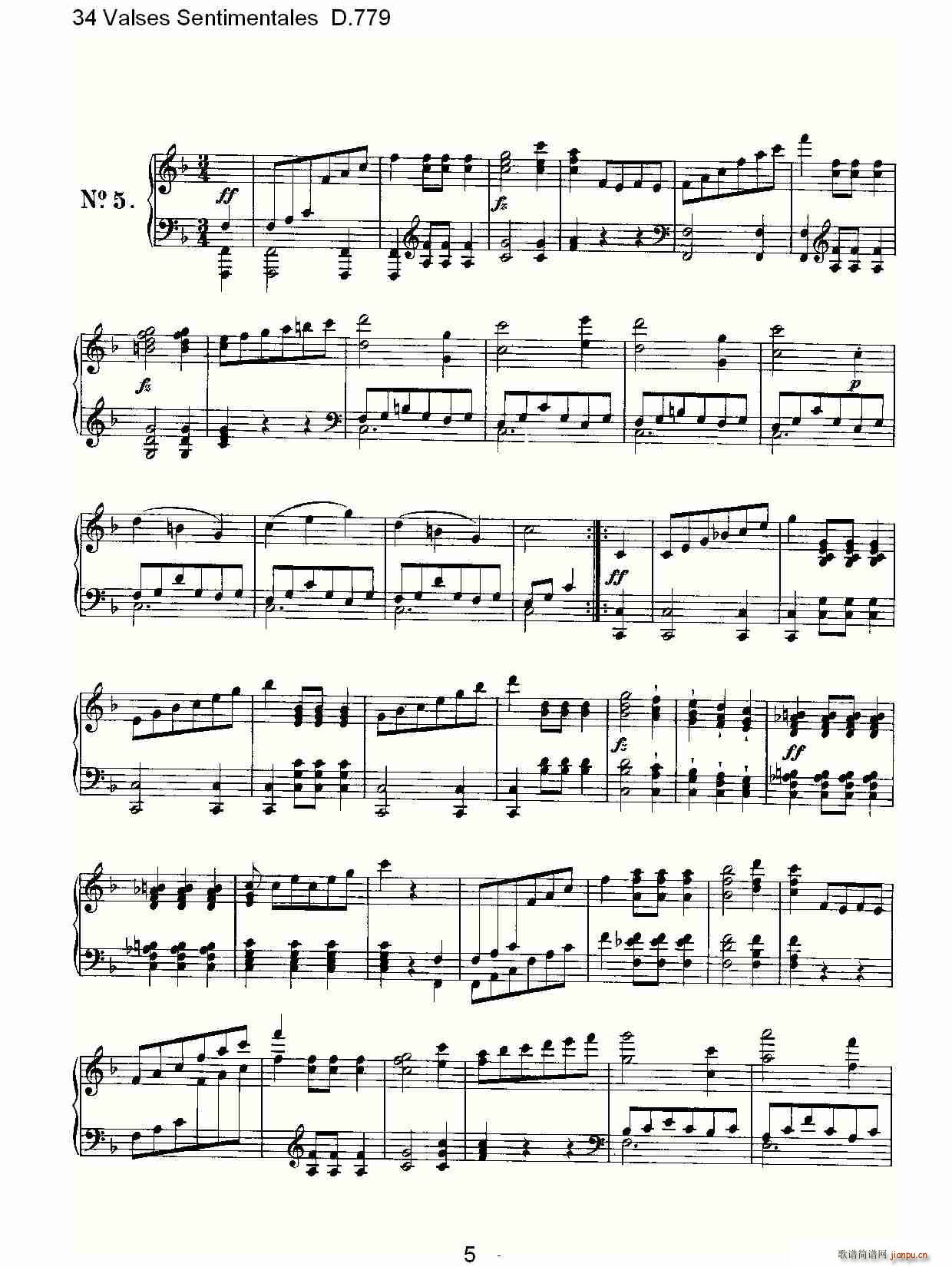 34 Valses Sentimentales D.779(ʮ�ּ�����)5