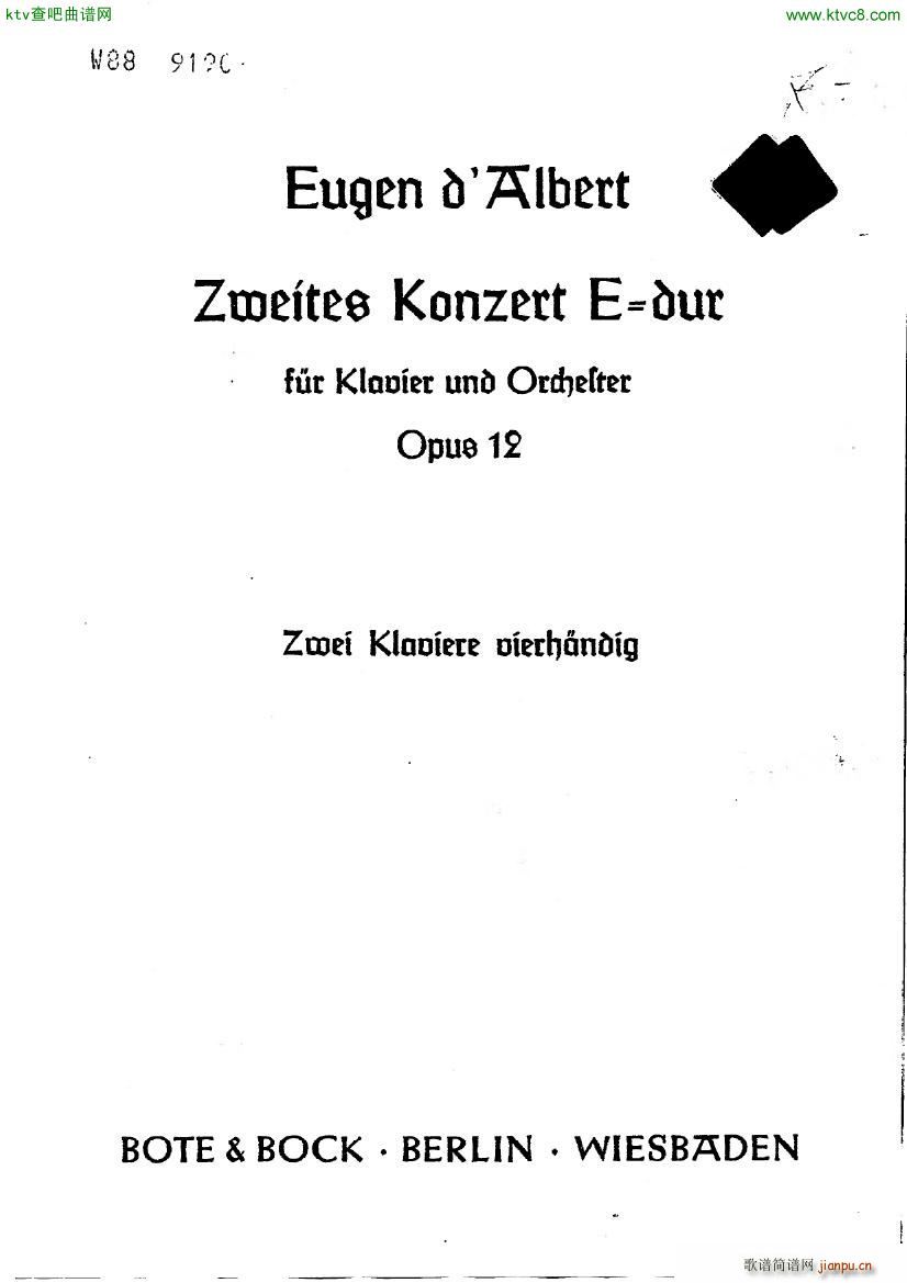 D Albert op 12 Piano Concerto No 2 part 1(����V)1