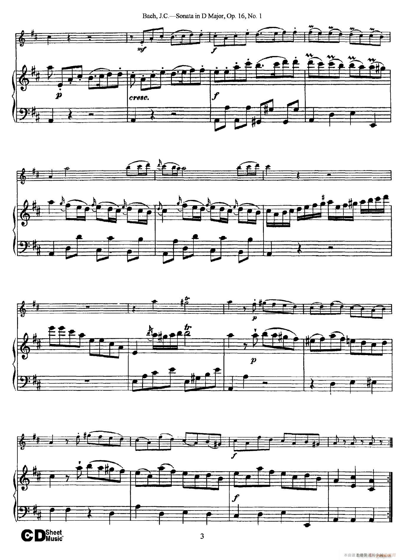 Sonata in D Major Op 16 No 1 ��ٰ���(����V)3