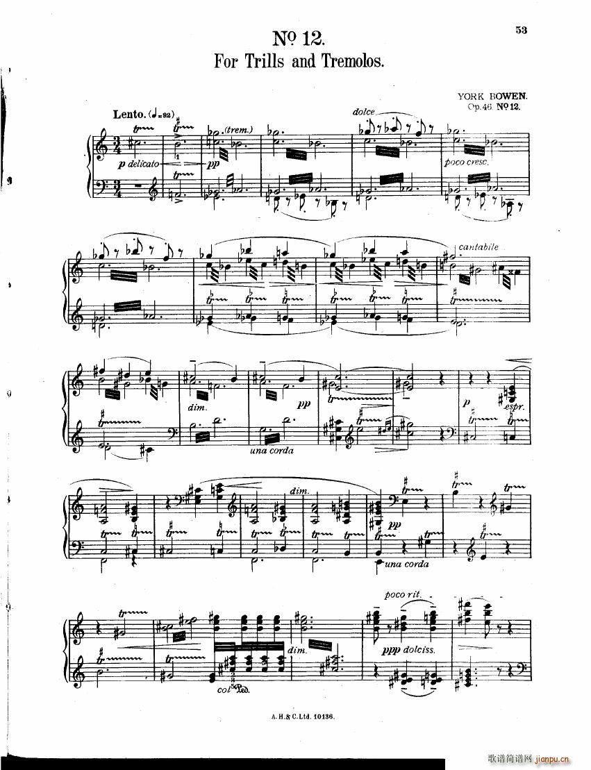 Bowen Twelve Studies Op 46 ��(����V)12