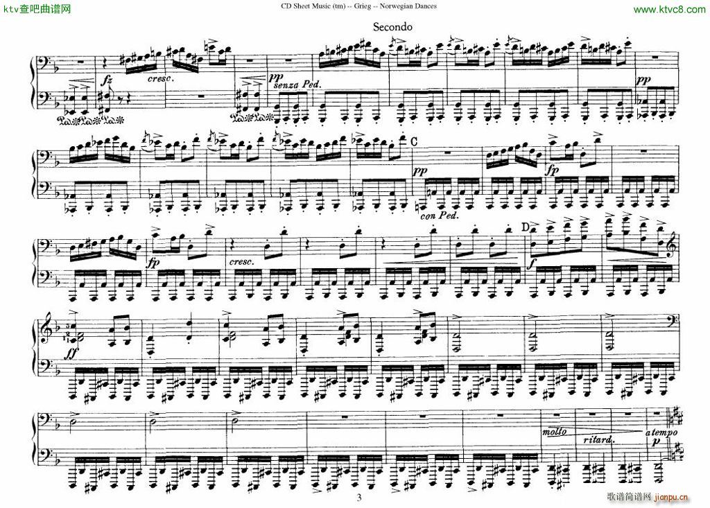 Grieg Norwegian Dance Op 35 1 4 Duet(����V)3