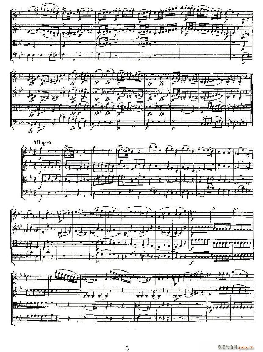 Quartet No 6 in Bb Major K 159 ��B���{�����Ҙ�(l�� )������(���V)3