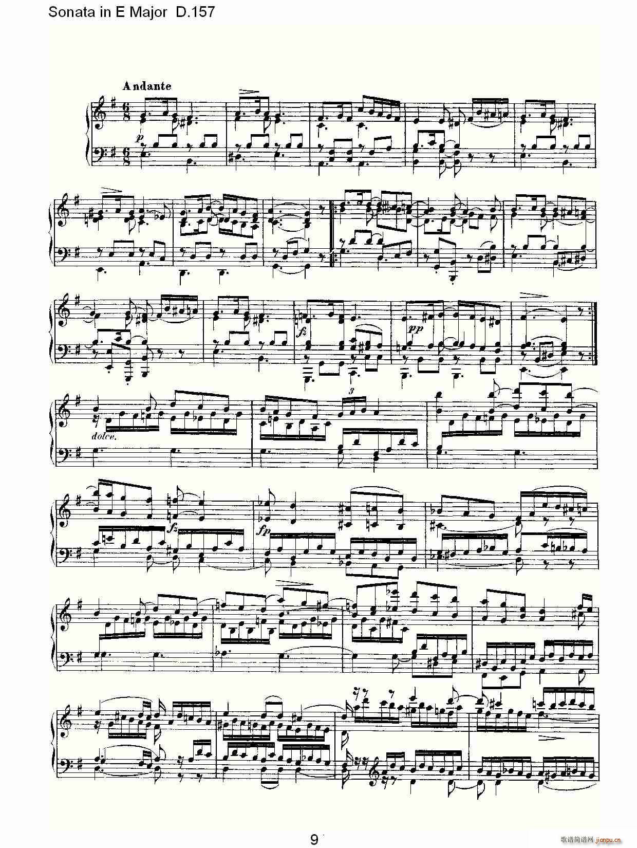 Sonata in E Major D.157(ʮ�ּ�����)5