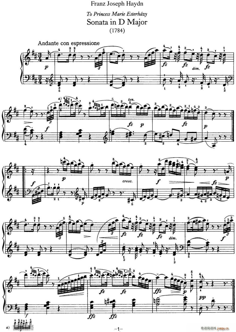 ���D ������Q�� Hob XVI 42 in D major(����V)1