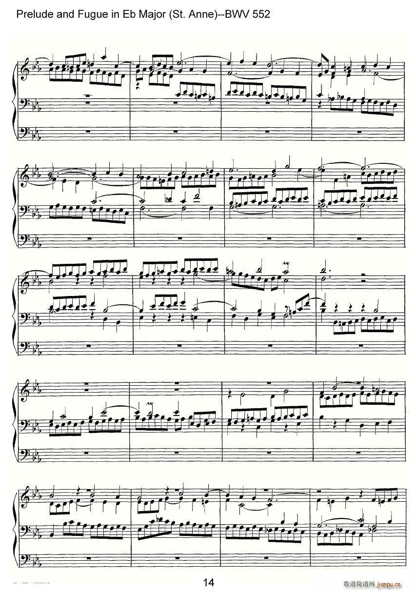 Prelude and Fugue in Eb Major St Anne BWV 552 ���L(f��ng)��(ʮ�ּ�����)14