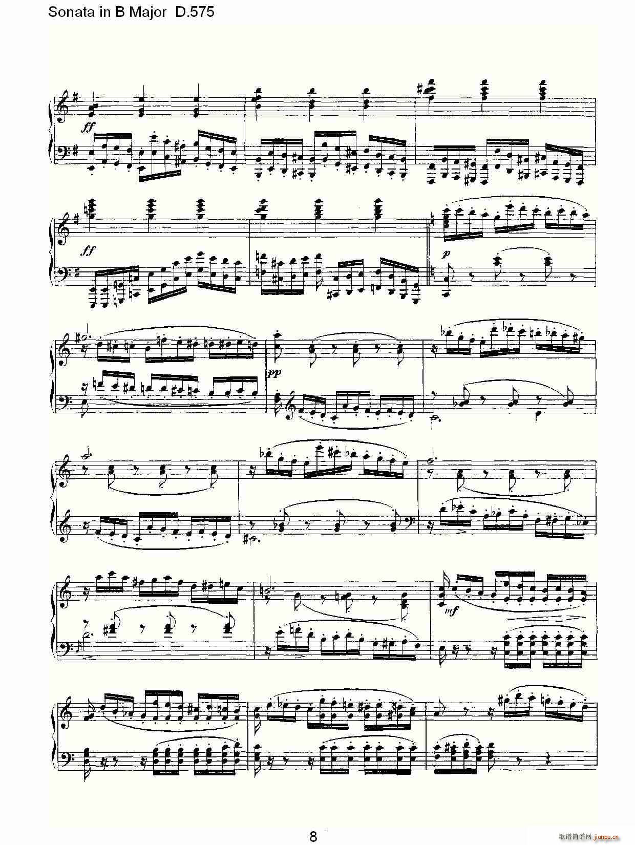 Sonata in B Major D.575(ʮ�ּ�����)8