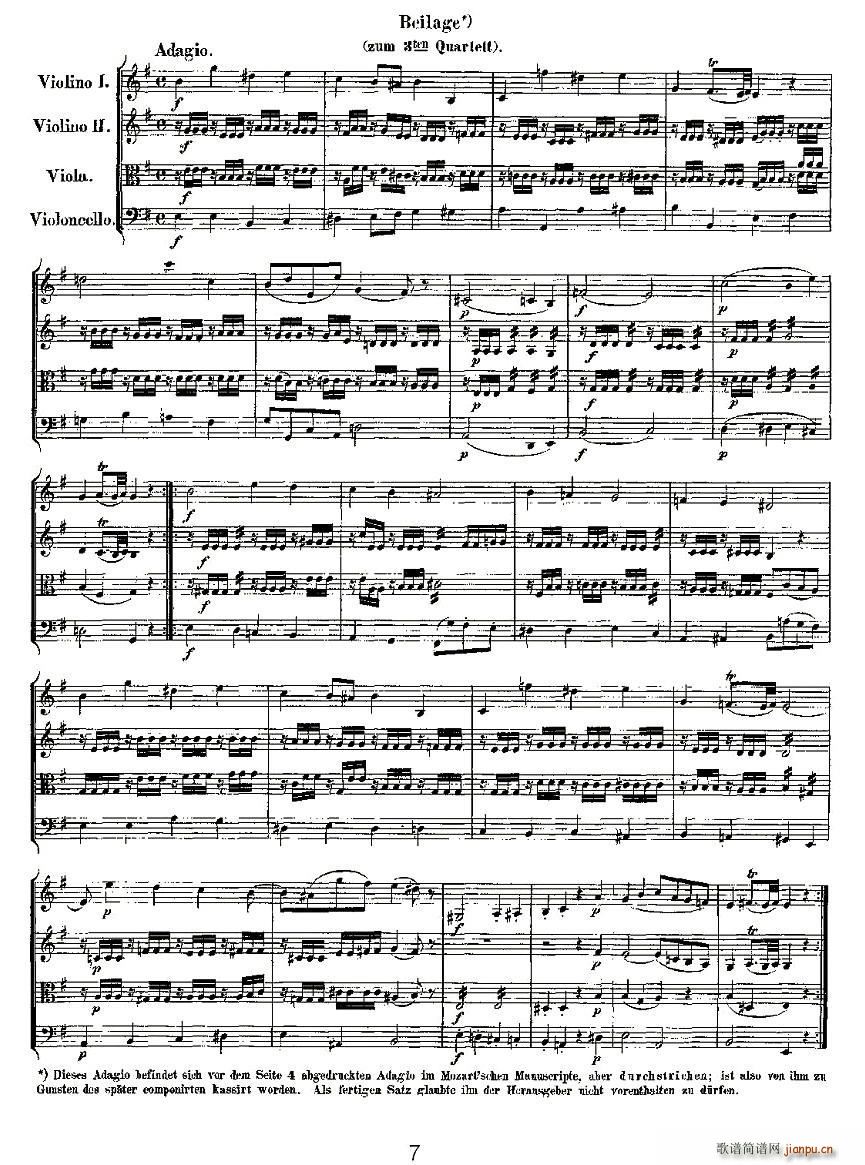 Quartet No 3 in G Major K 156 G���{�����Ҙ�(l�� )������(���V)7