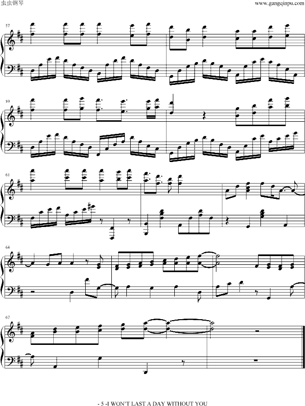 I WON��T LAST A DAY WITHOUT YOU(����V)5