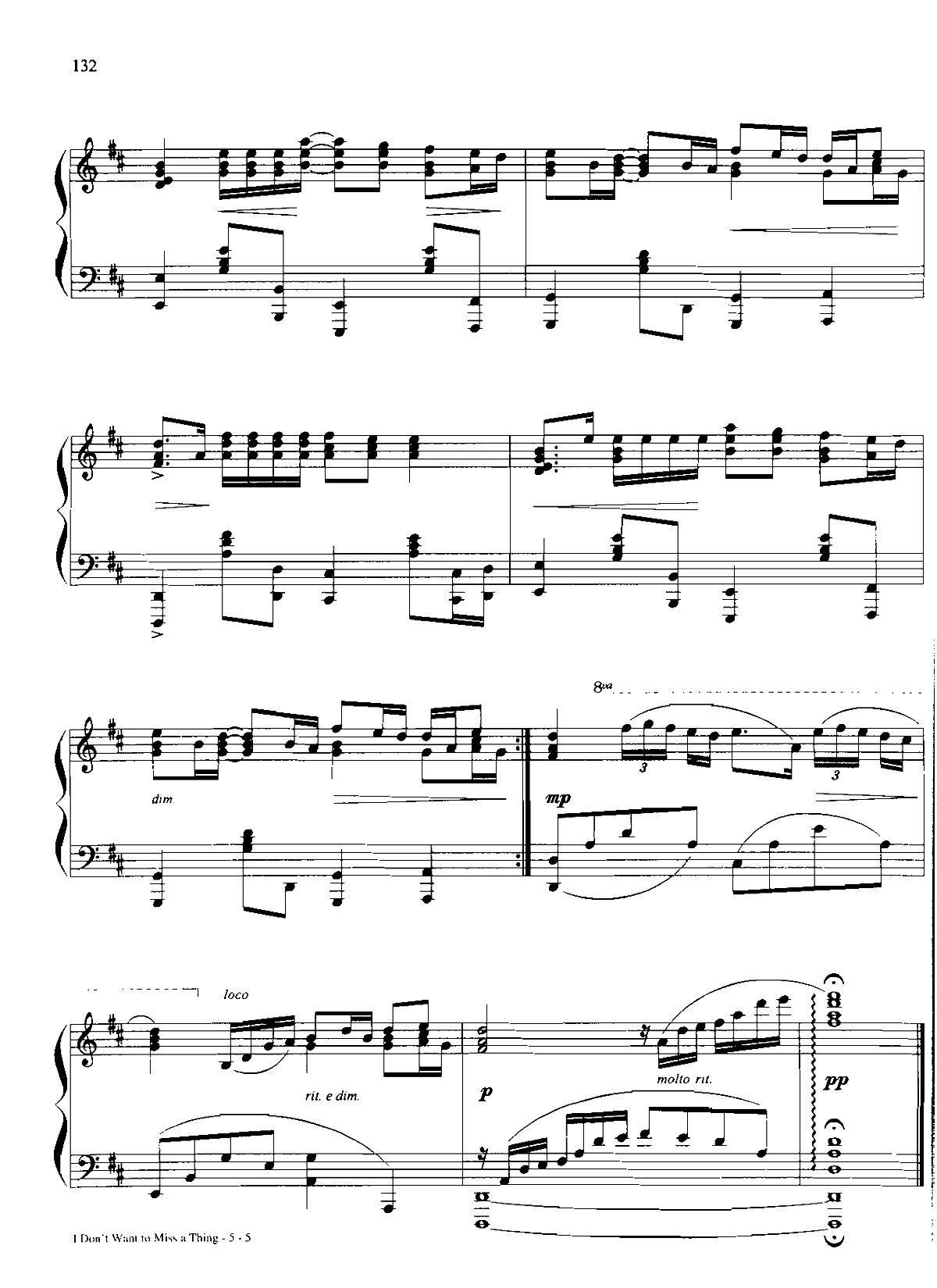 I DON T WANT TO MISS A THING Dan Coates �������{ ��(����V)5