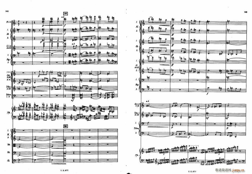 Bartok SZ 83 Piano Concerto No1 Full Score ��(����V)31