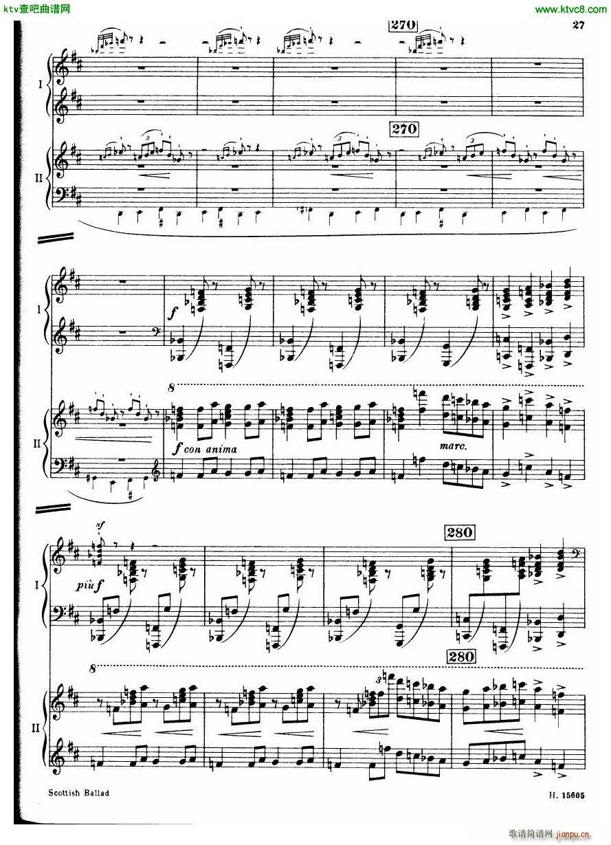 Britten Scottish Ballad op 26 arr for 2 pianos(����V)28