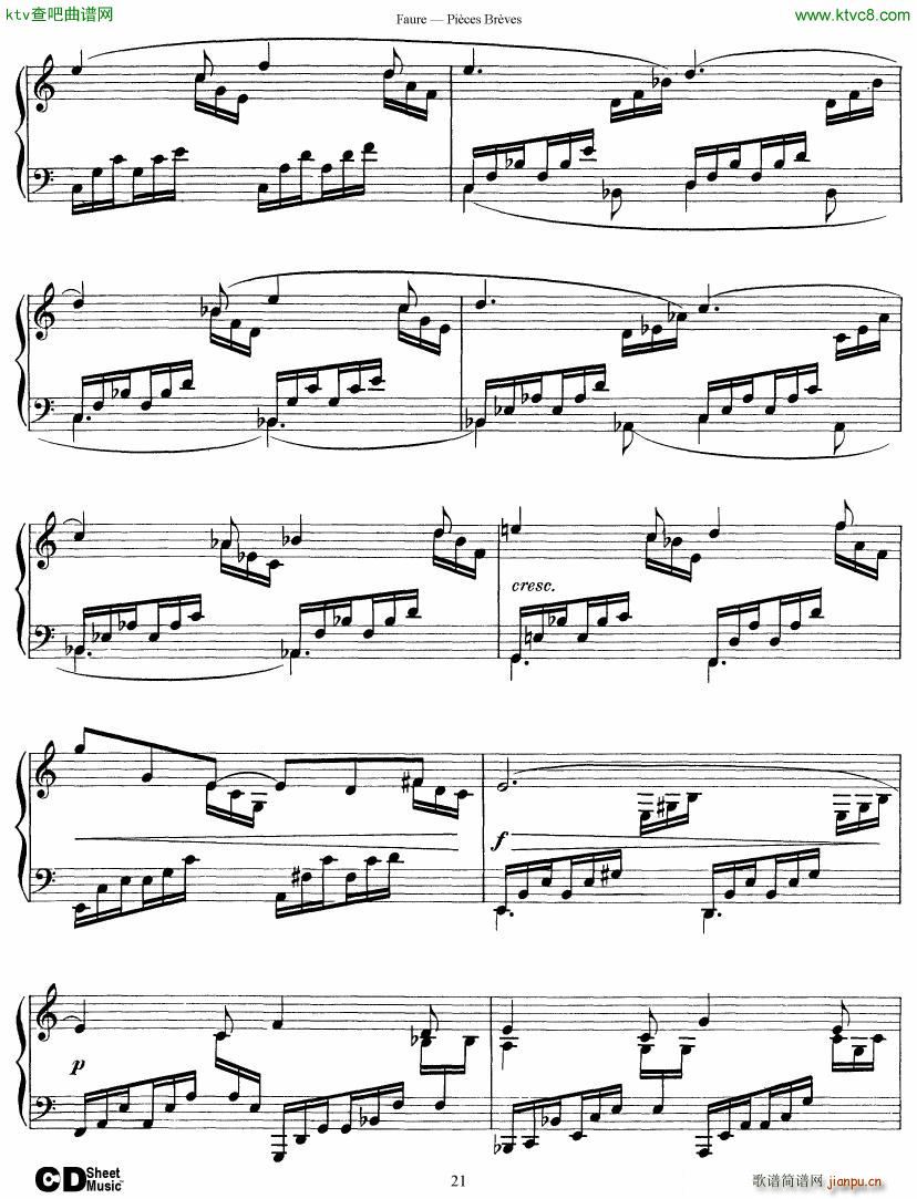 Faure 8 Pieces Breves Op 84(����V)21