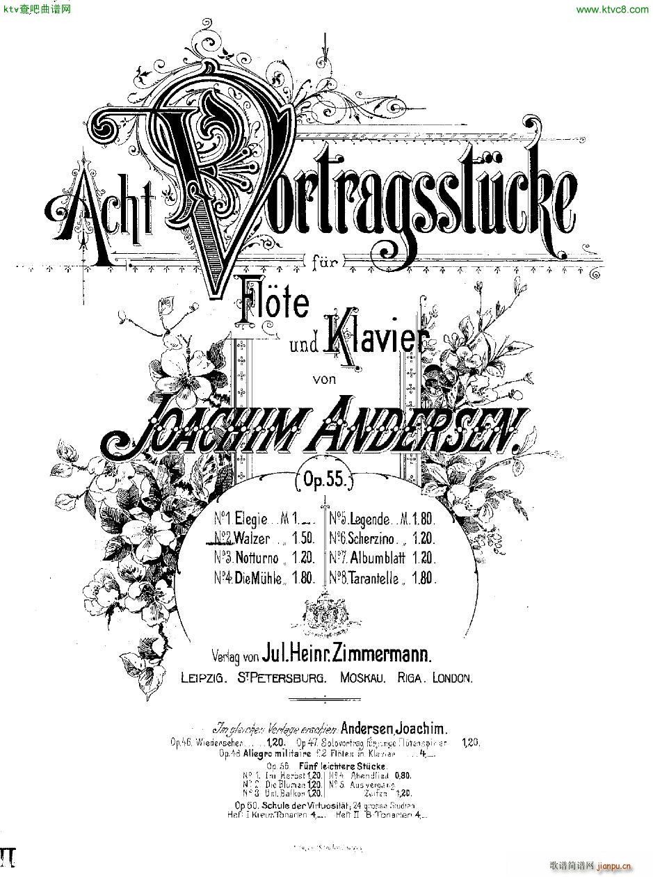 Andersen op 55 Acht Vortragsst��cke fl pno(����V)5
