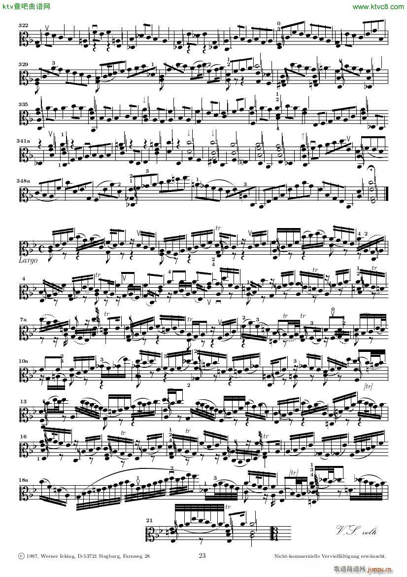 Bach JS BWV 1005 Sonata for Solo Violin in C(����V)23