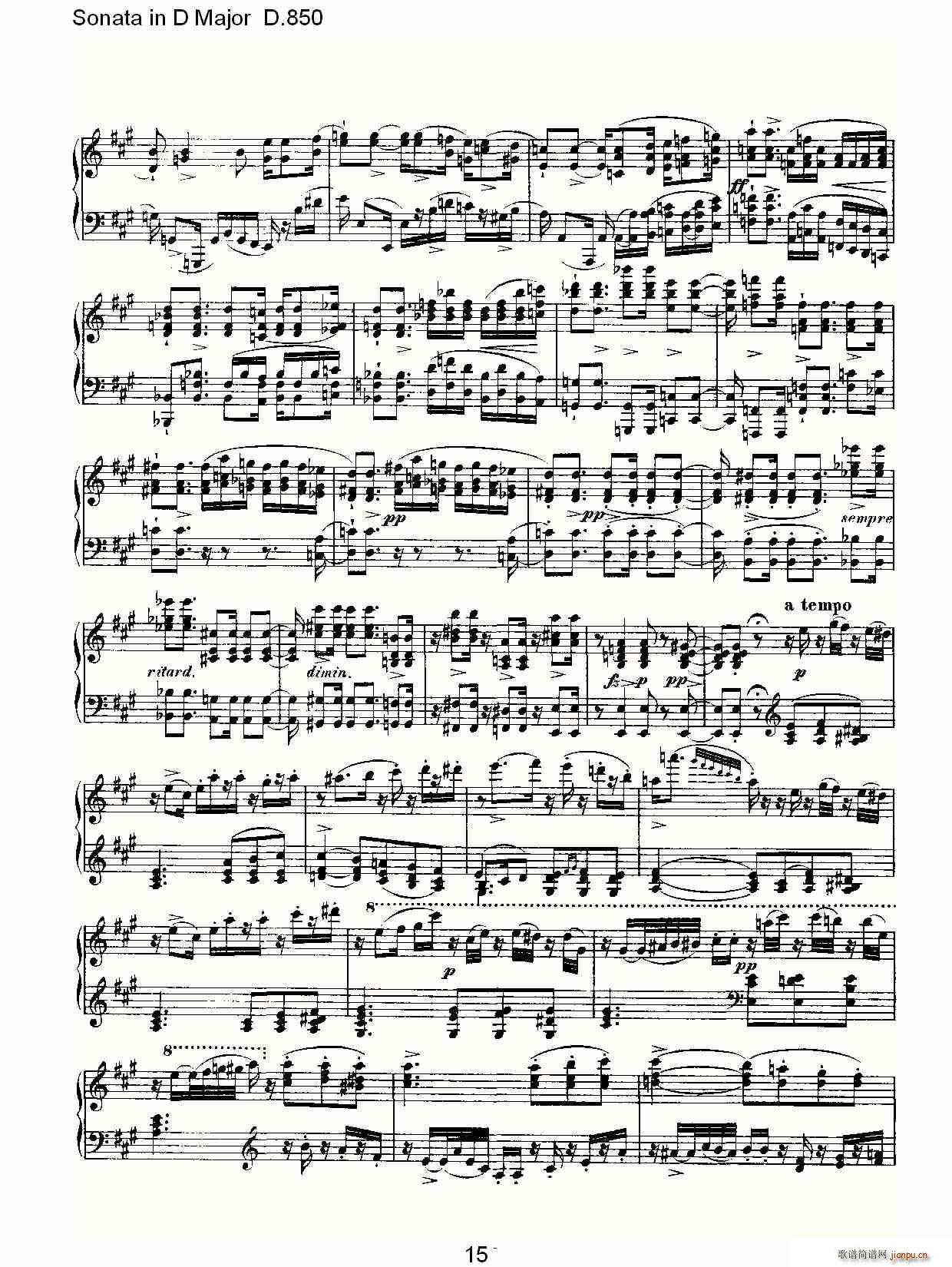 Sonata in D Major D.850(ʮ�ּ�����)15