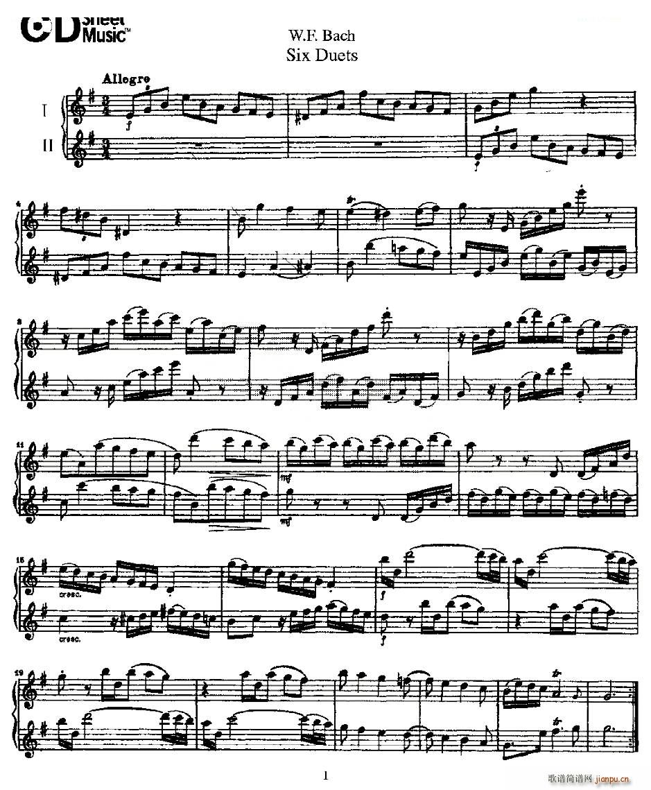 Six Duets ֮һ ���׶����ྚ���� �~��(���V)1