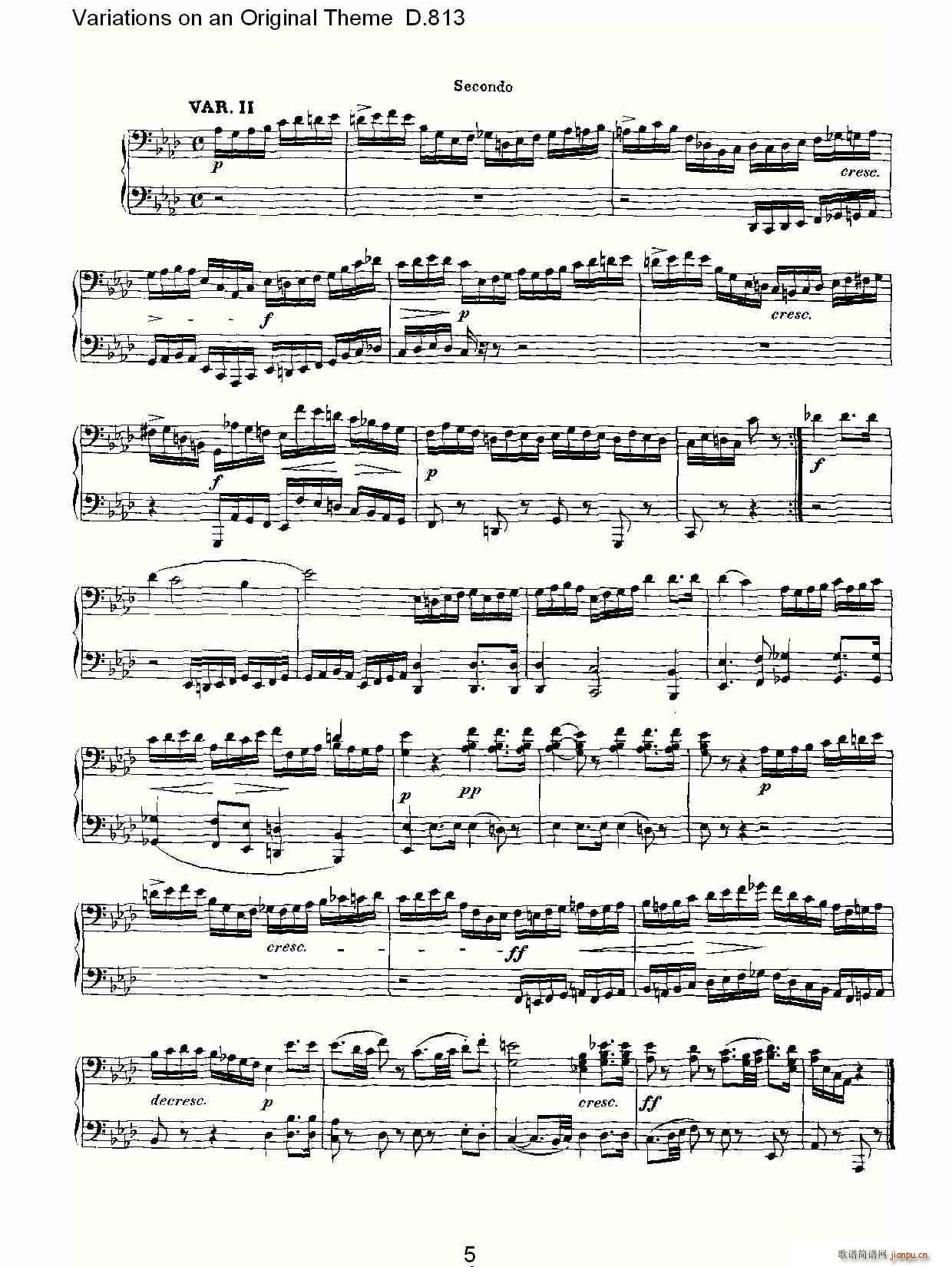 Variations on an Original Theme D.813(ʮ�ּ�����)5