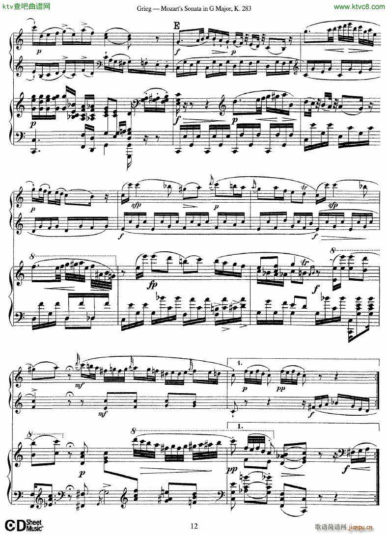 Grieg Sonata K 582 Mozart 2nd Piano Grieg(����V)12
