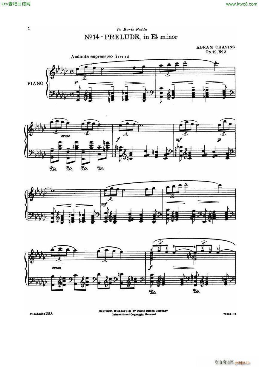 Chasins 12 6 Preludes Book3(����V)7