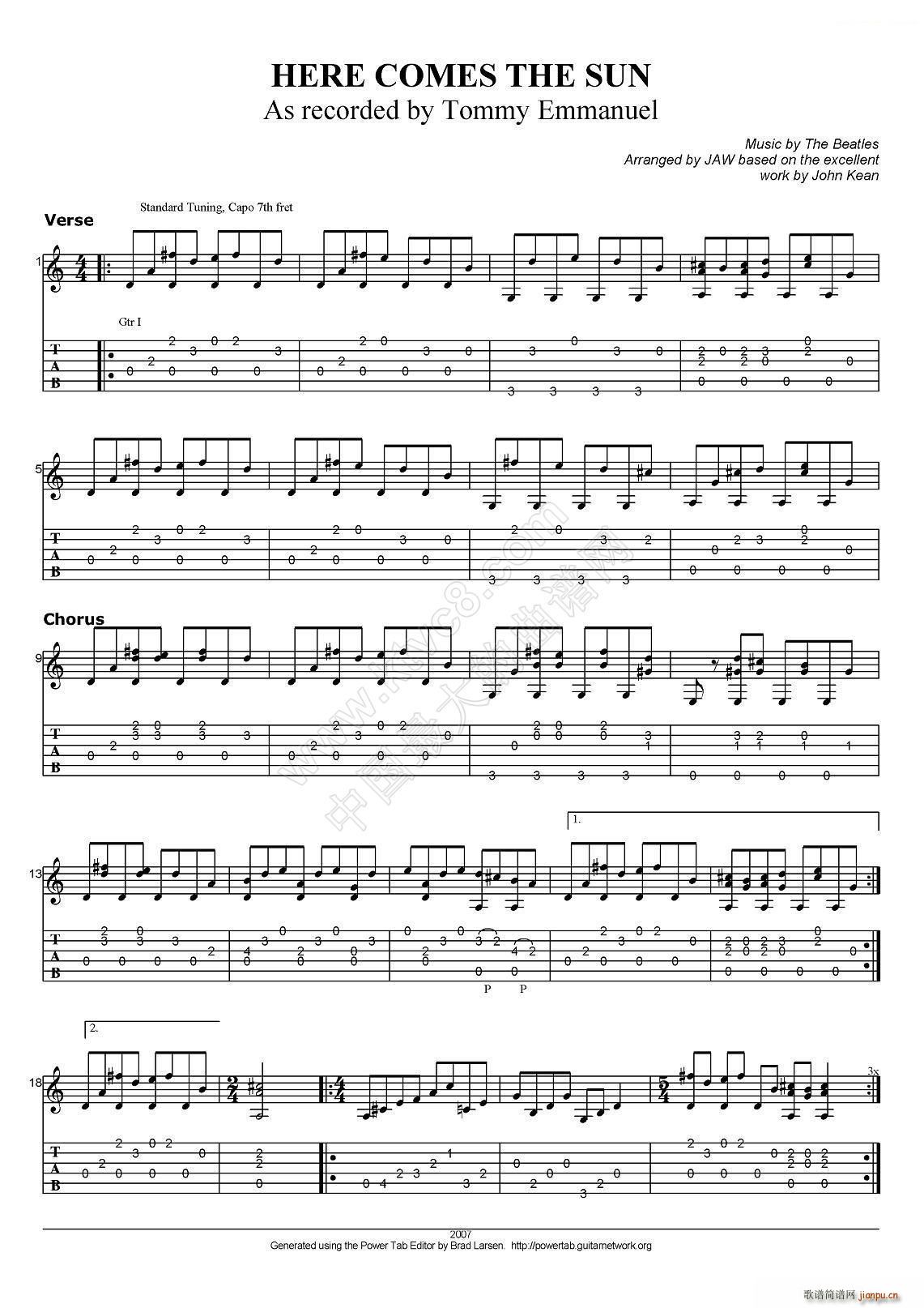 tommy emmanuel here comes the sun ָ������(�����V)1