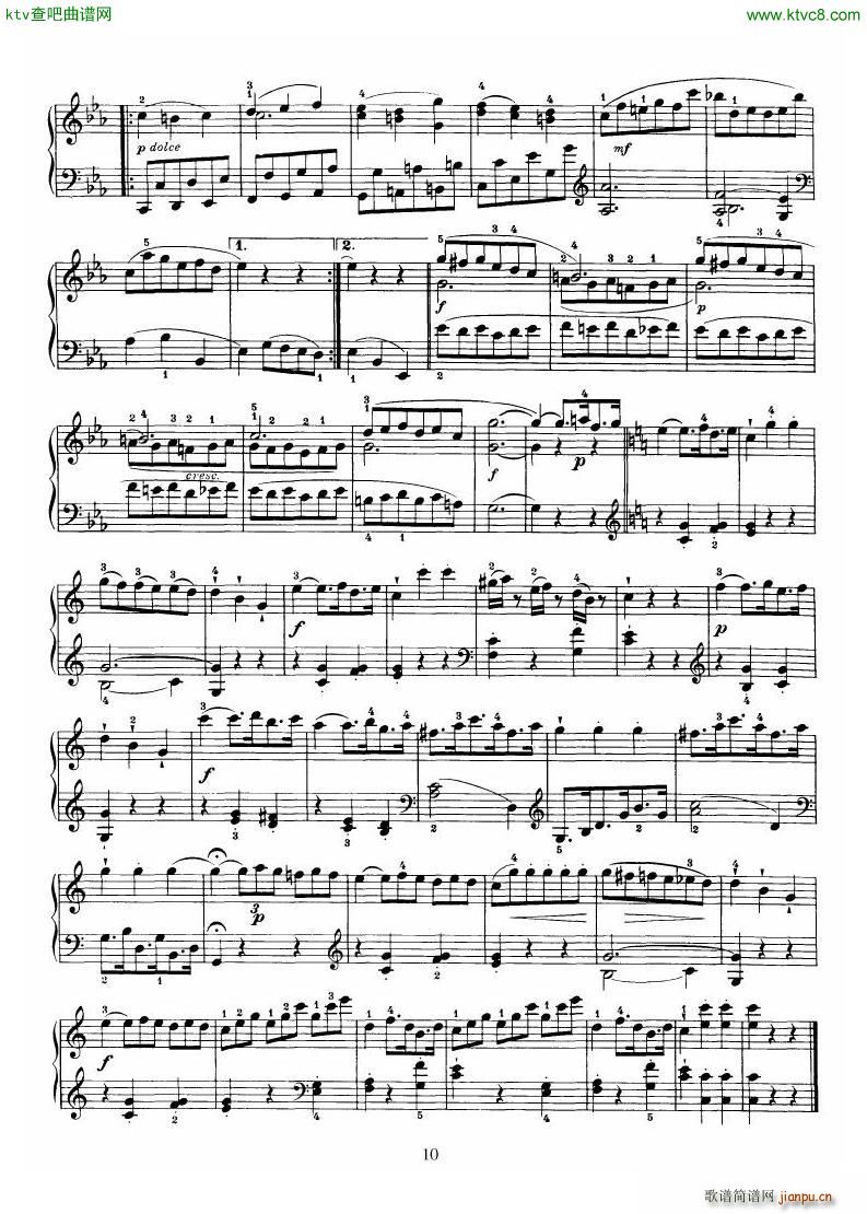 Haydn Piano Sonata No 35 In C(����V)10
