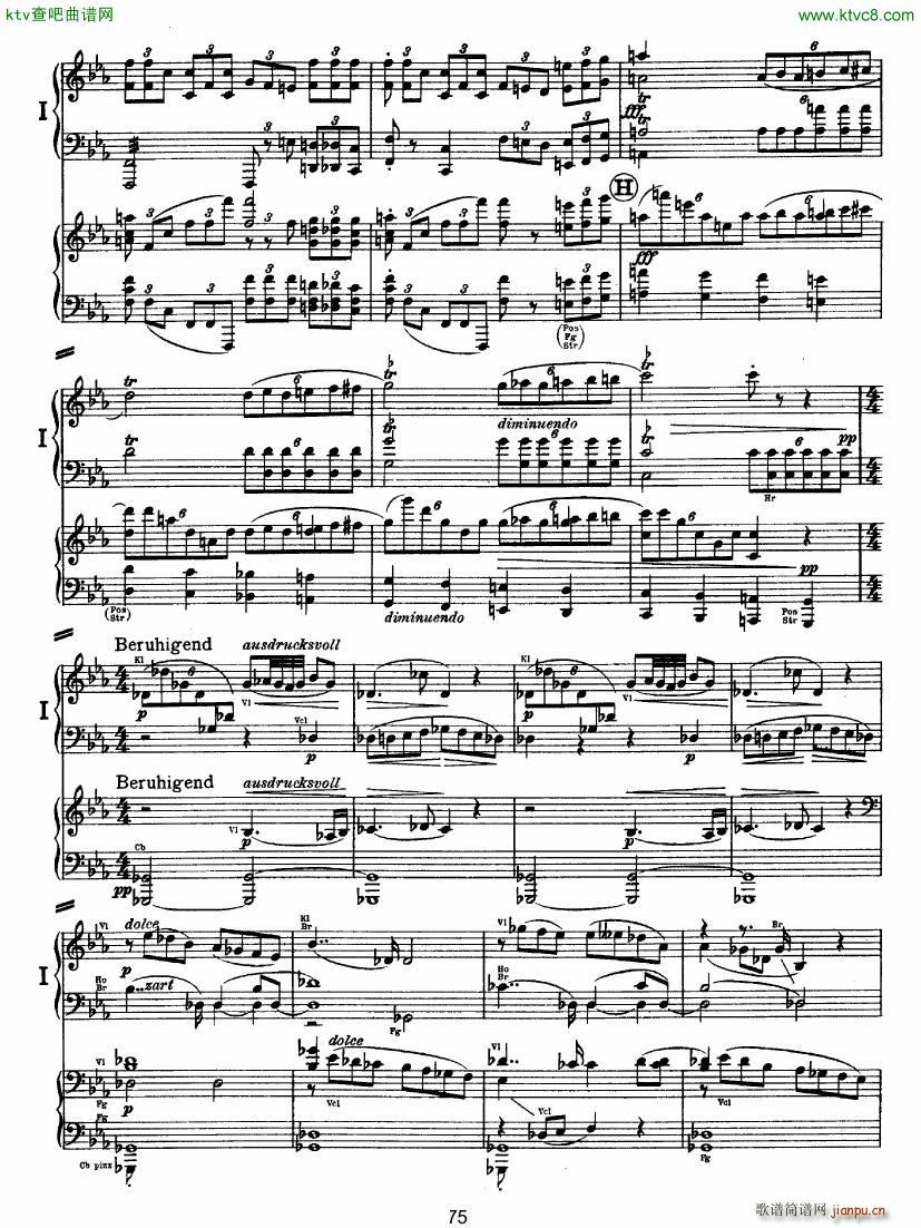 Bruckner Symphony No 4 4 hands arr ��(����V)24