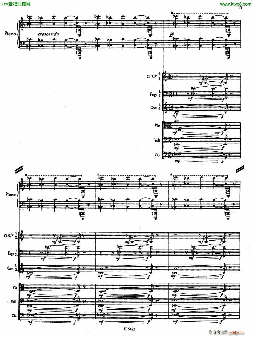 Fiser concerto da camera for piano full score(����V)11
