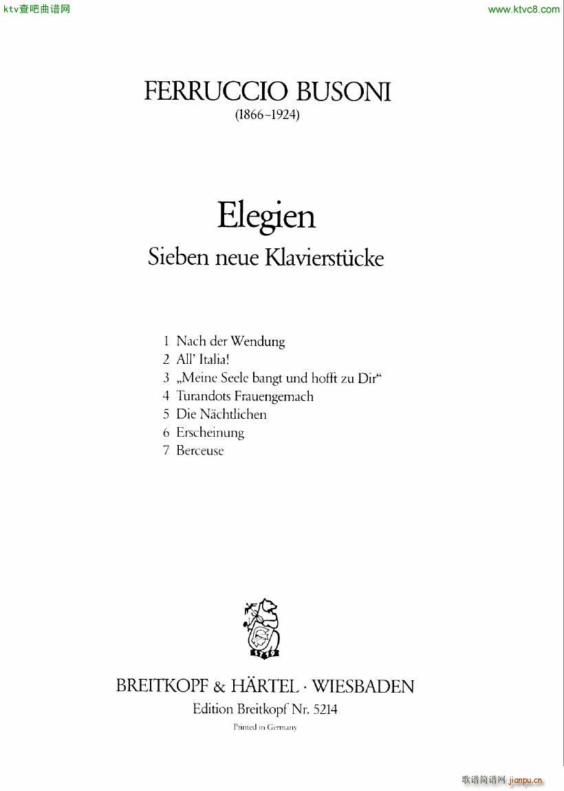 Busoni 1 Elegy No 1(����V)1