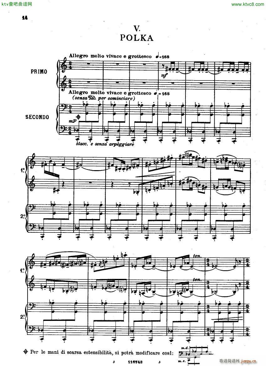 Casella Five Easy Pieces Pupazzetti 4 hands 1915(����V)14