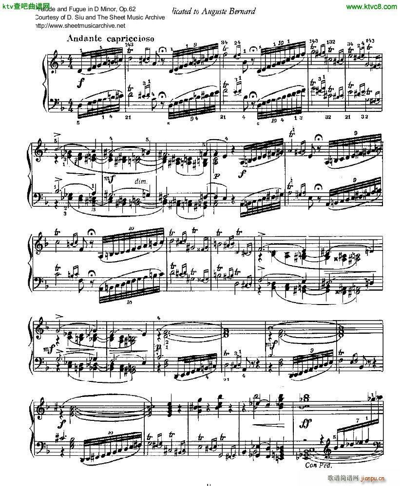 Glazunov Prelude and Fugue in D minor op 62(����V)1