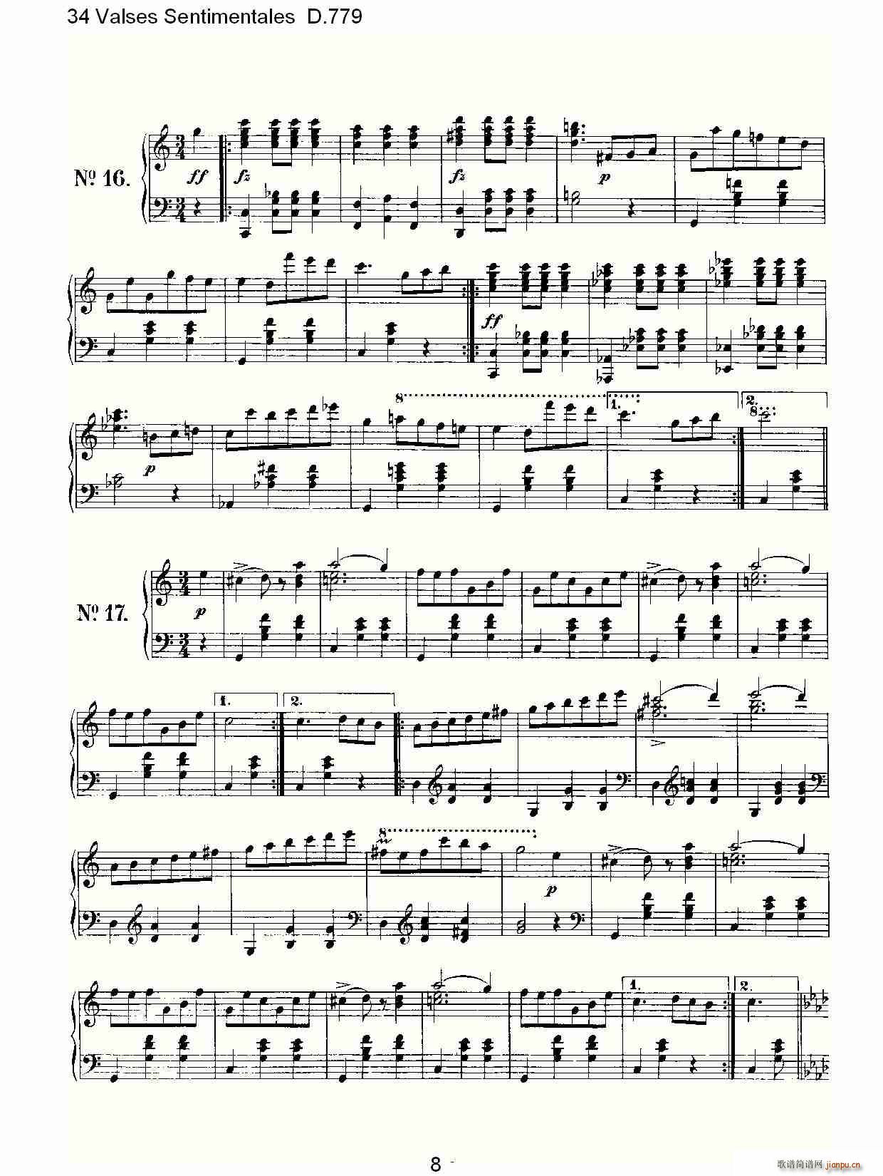 34 Valses Sentimentales D.779(ʮ�ּ�����)8
