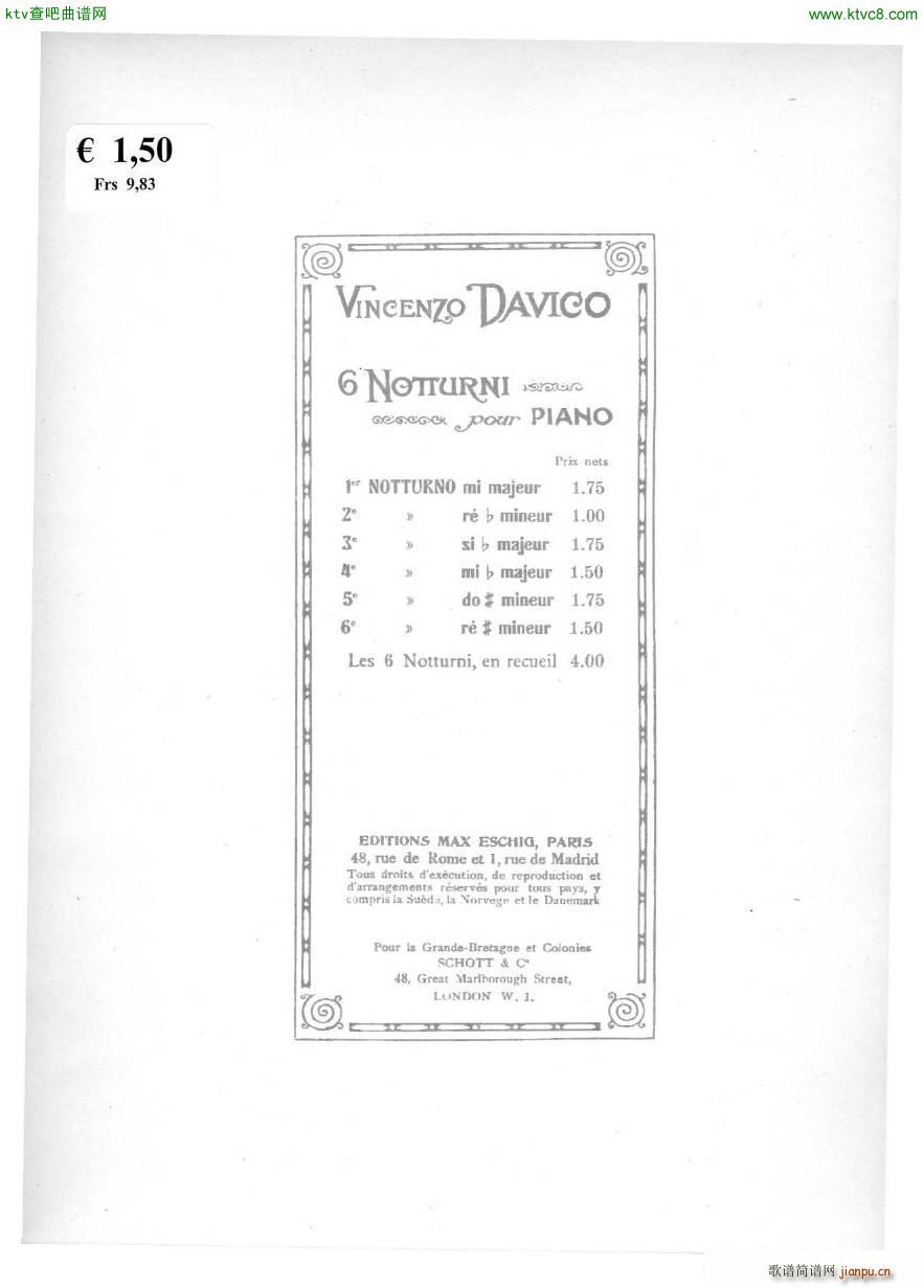 Davico Vincenze 6 Notturni n 1 en mi majeur(����V)5