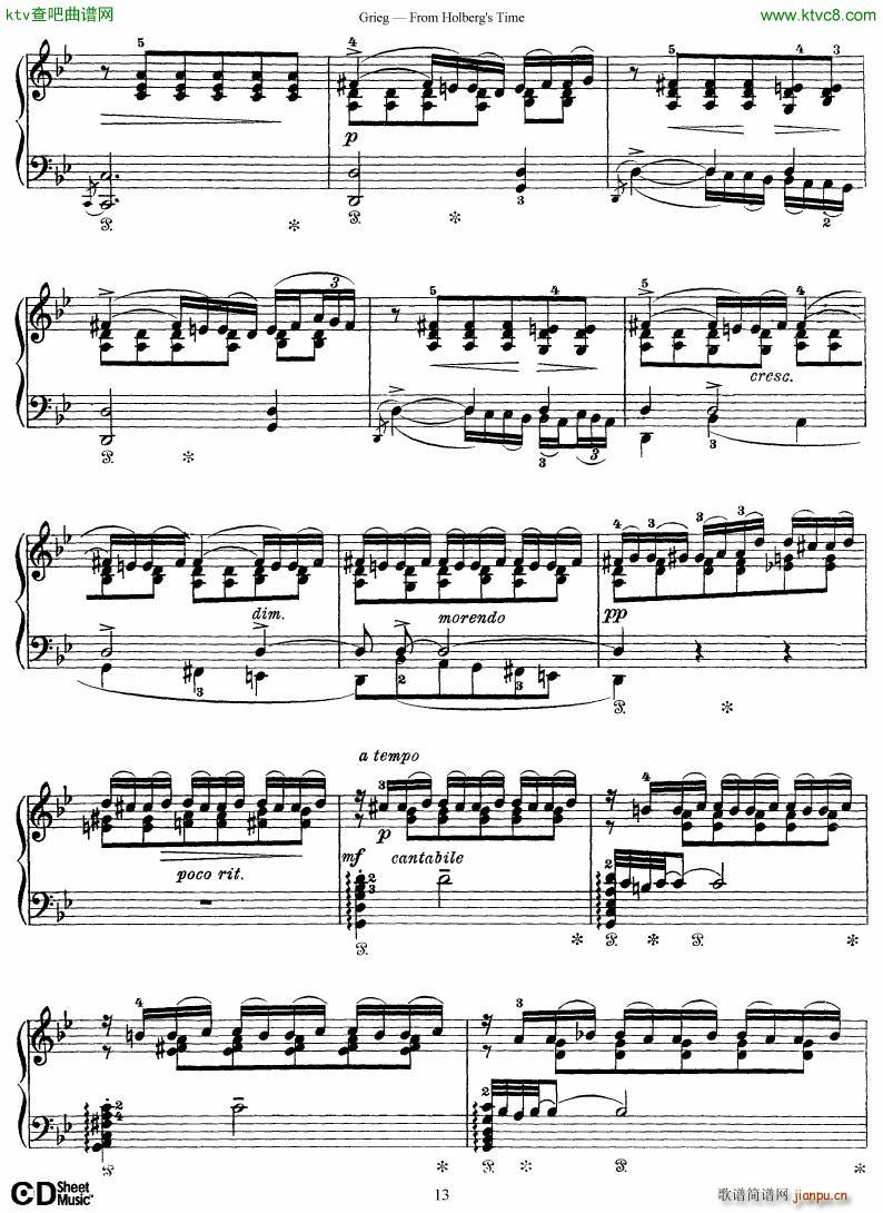 Grieg From Holberg s Time 1 5(����V)13