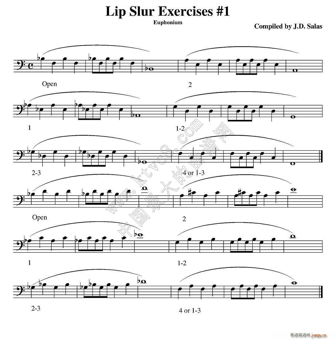 Lip Slur Exercises Euphonium ��̖�����̲��x��(ʮ�ּ�����)1