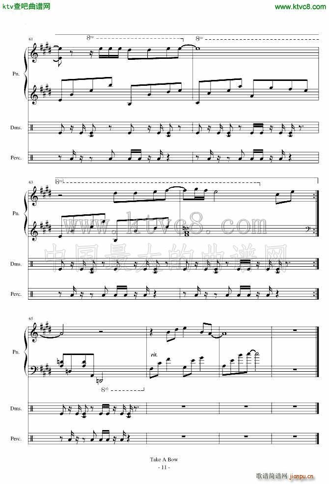 Take a Bow Piano Drums(����V)11
