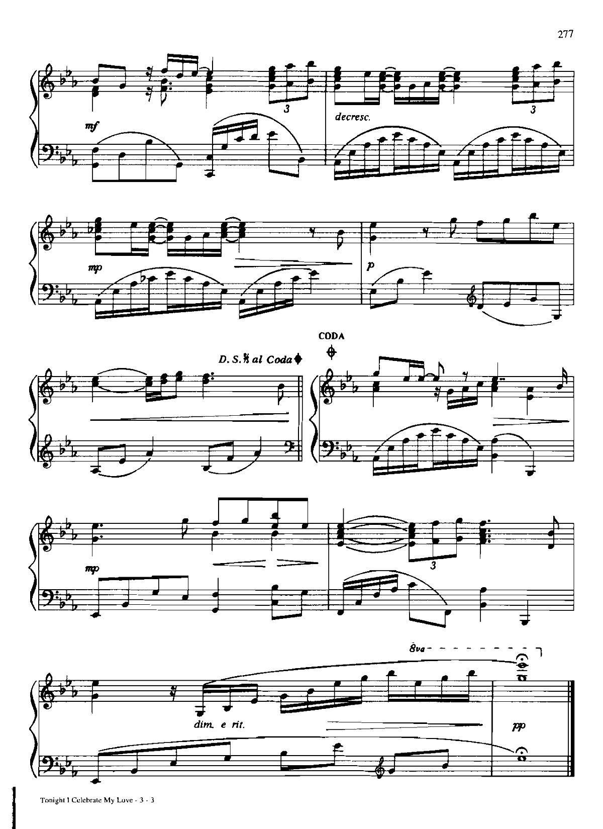 TONIGHT I CELEBRATE MY LOVE Dan Coates �������{ ��(����V)3