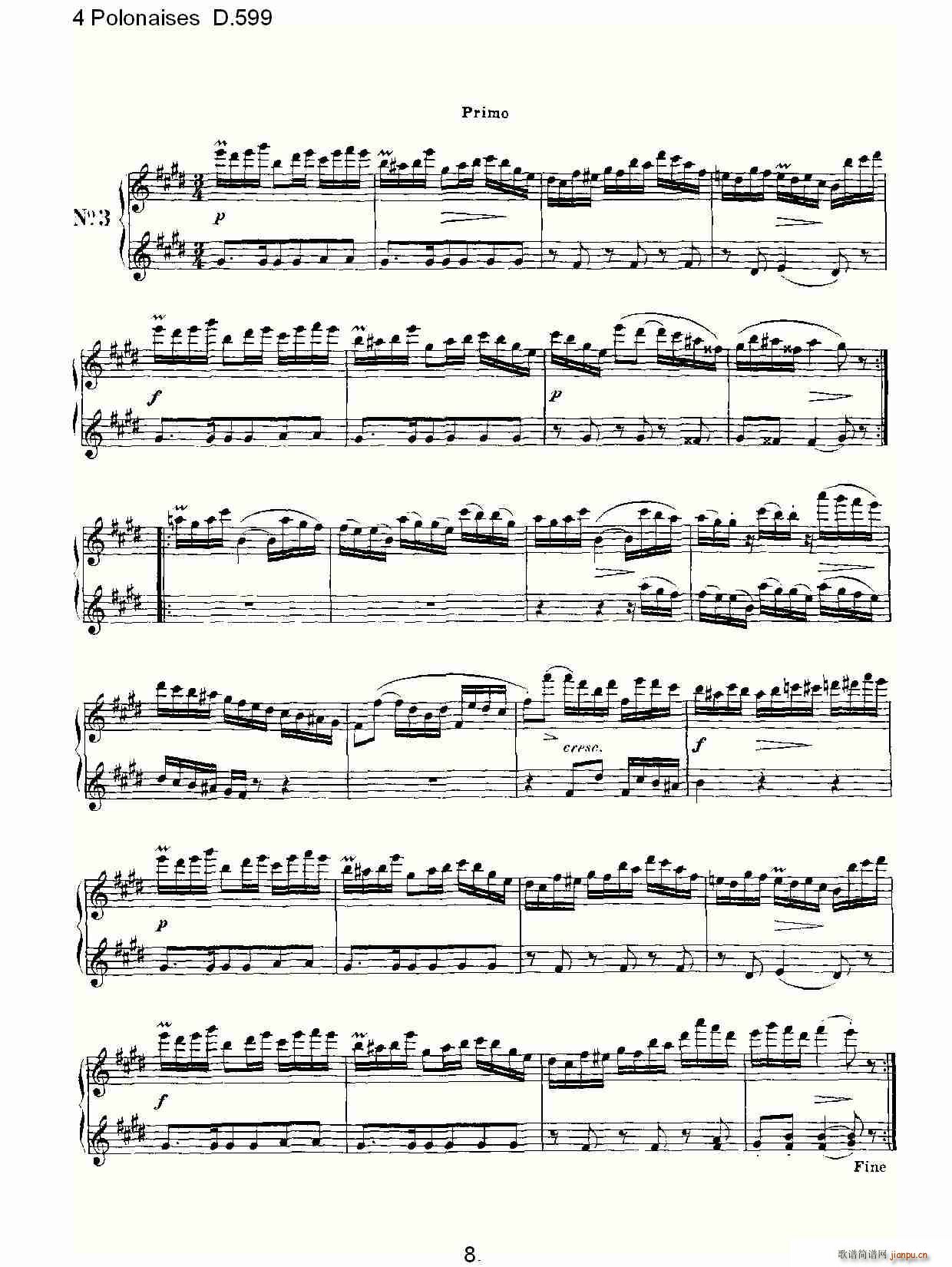 4 Polonaises D.599(ʮ�ּ�����)8
