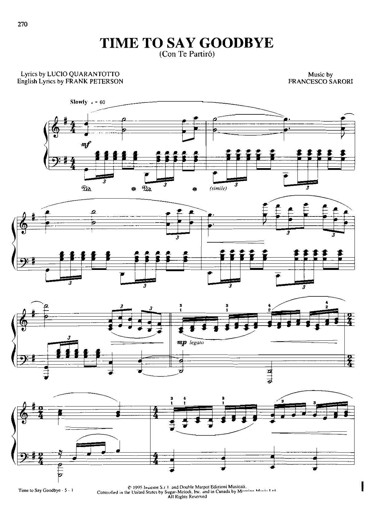 TIME TO SAY GOODBYE Dan Coates �������{ ��(����V)1