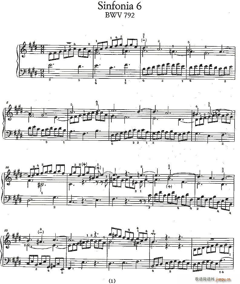 Sinfonia 6 BWV-792(ʮ�ּ�����)1