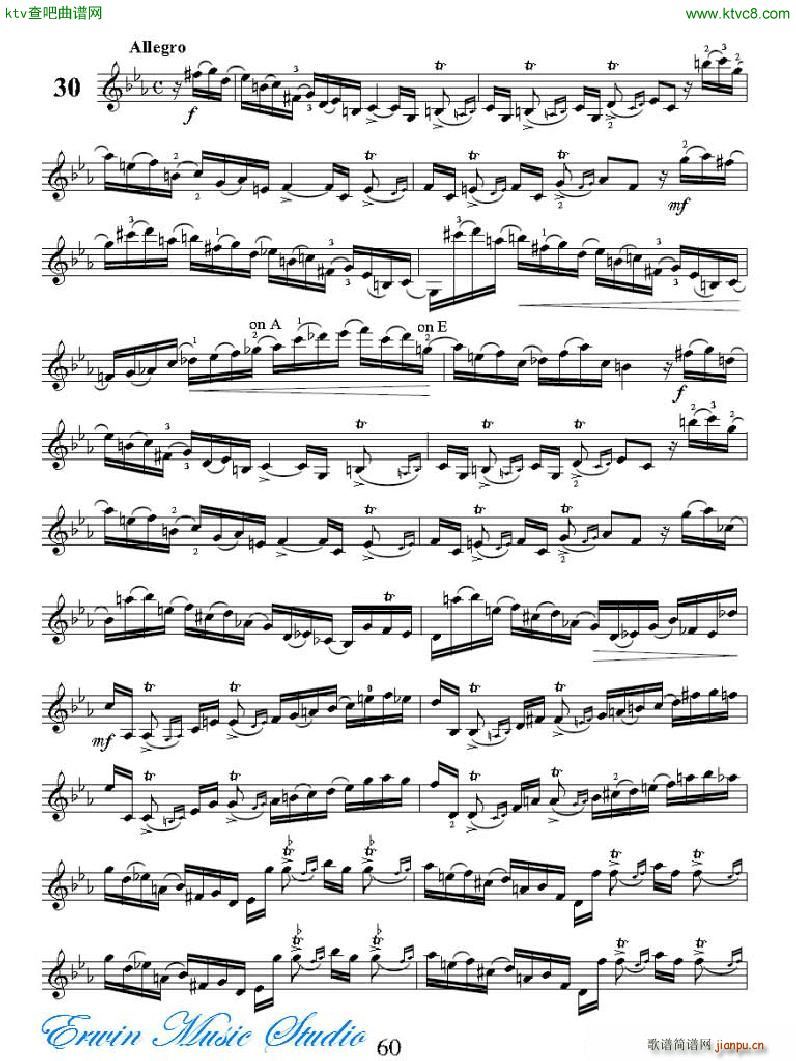 ���R�ɠ� 42�׾�����Rudolphe Kreutzer 42 Studies 29 34(ʮ�ּ�����)5