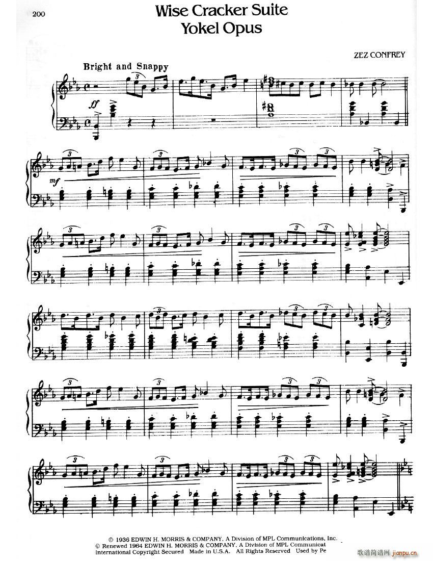 Confrey Wise Cracker Suite 1 Yokel Opus(����V)1