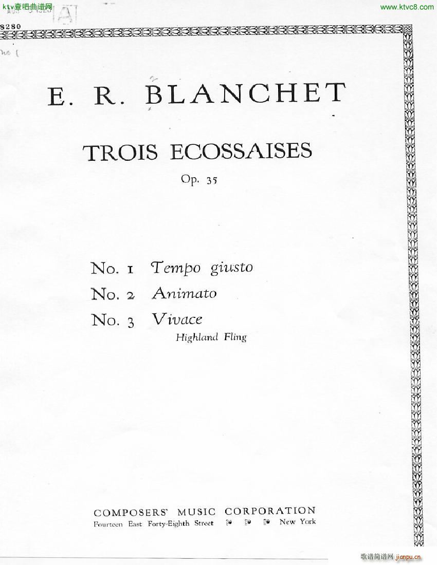 Blanchet Op 35 Trois Ecossaises(����V)1