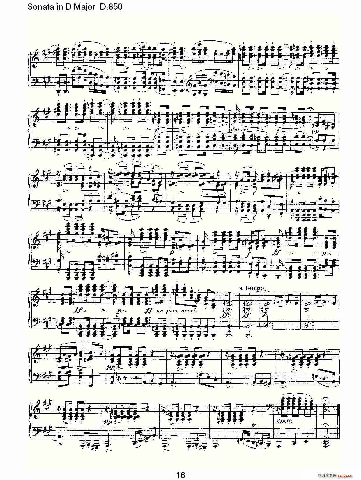 Sonata in D Major D.850(ʮ�ּ�����)16