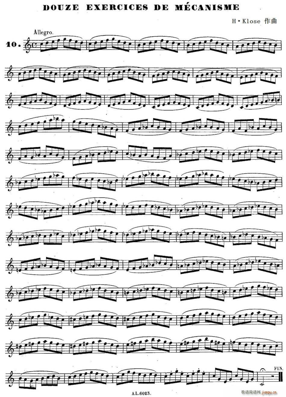 H Klose������ douze exercices de mecanisme 10(ʮ�ּ�����)1