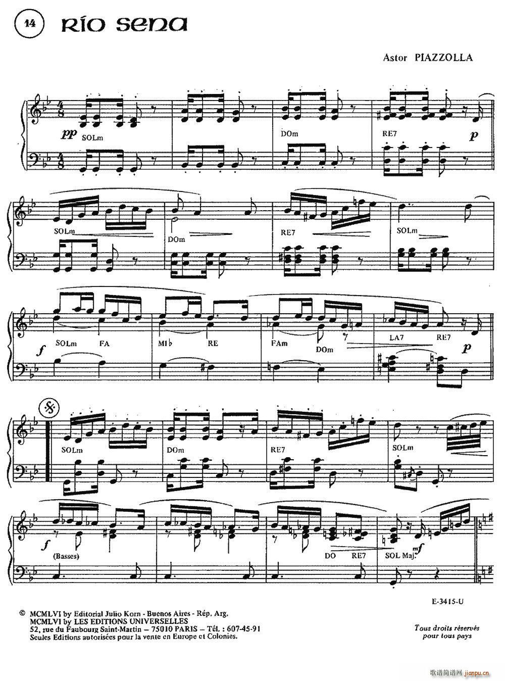 Piazzolla�ϼ� 14 Rio Sena(���L(f��ng)���V)1