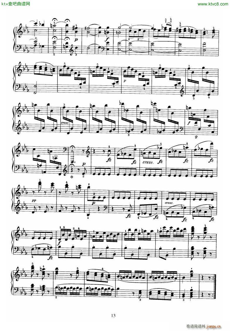 Piano Sonata No 52 in Eb(����V)13